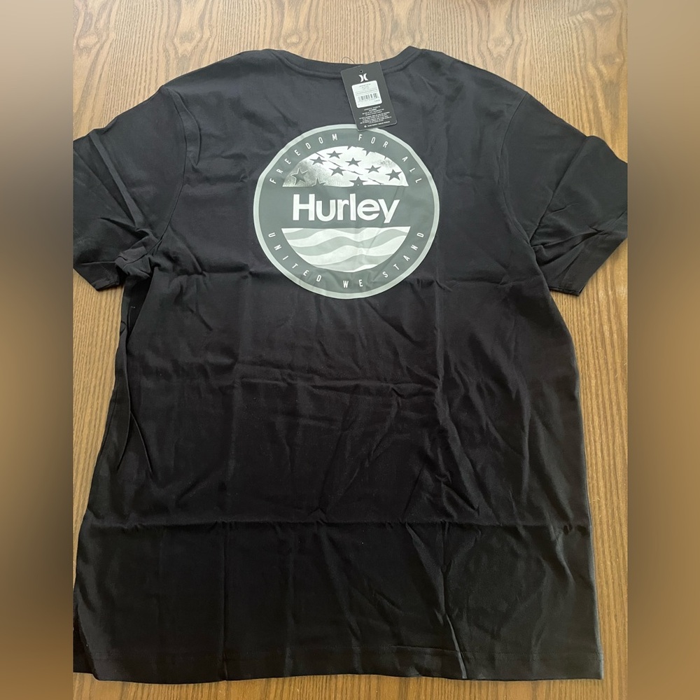 Hurley Black and Gray American Flag tee New